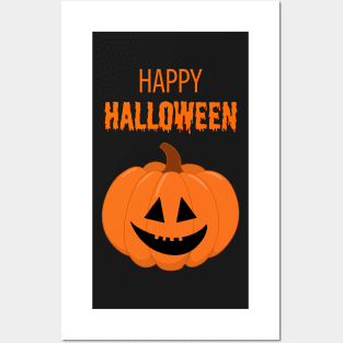 Happy Halloween Pumpkin Face #6 Posters and Art